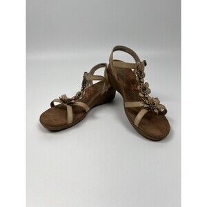 Baretraps Hammond Slingback Wedge Sandals 9M Strappy Floral Comfort Boho